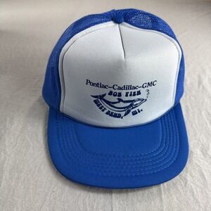 Vintage Pontiac Cadillac GMC Trucker SnapBack Hat Adjustable Dolphin Wisconsin